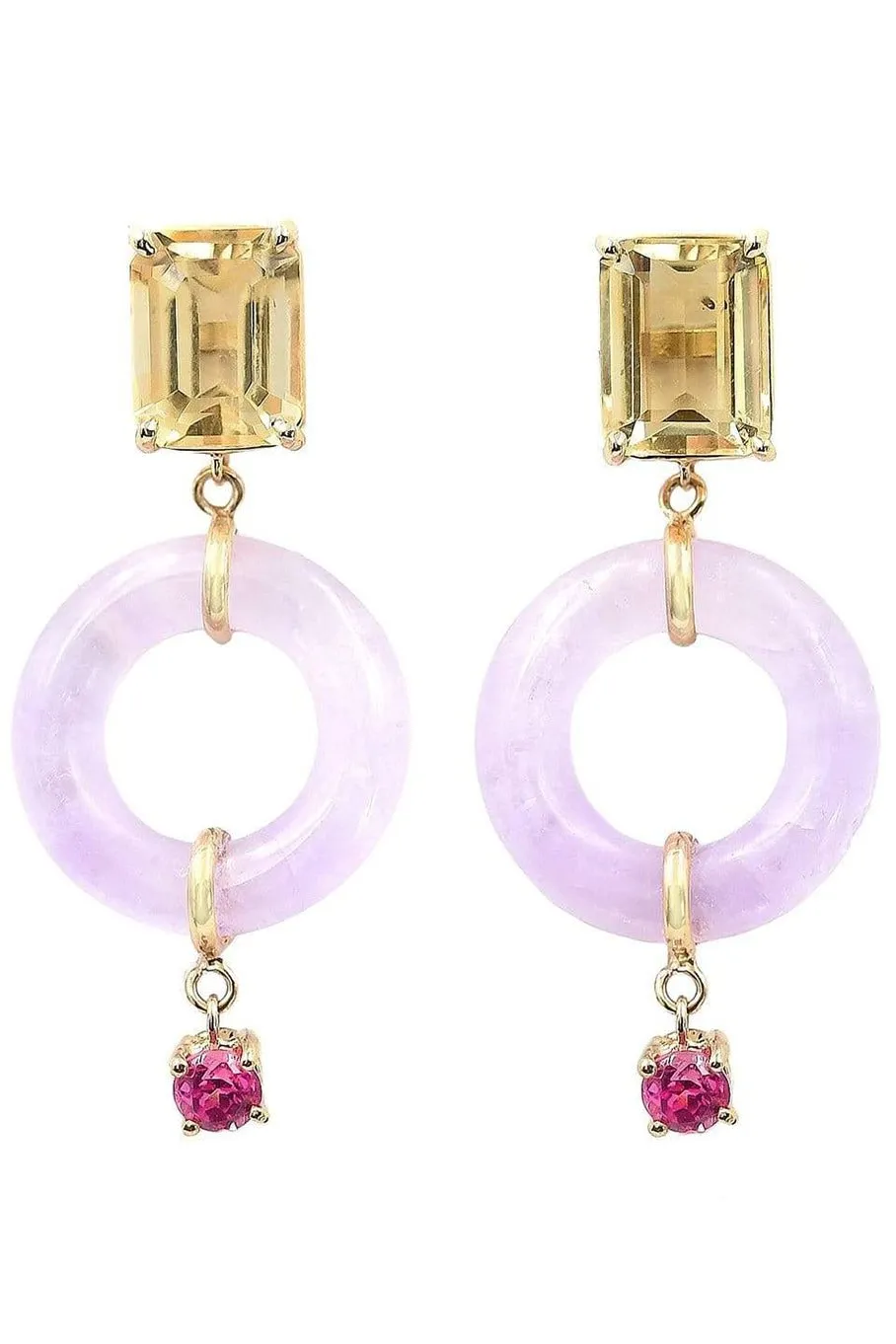 Emerald Cut Munchkin Drops Jelly Earrings