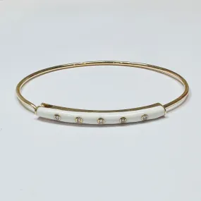 enamel diamond bar bangle