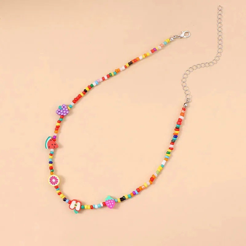 Fashion Colorful Beads Fruit Necklaces for Women