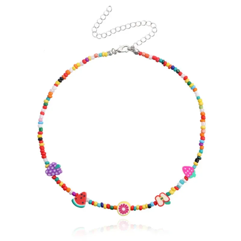 Fashion Colorful Beads Fruit Necklaces for Women
