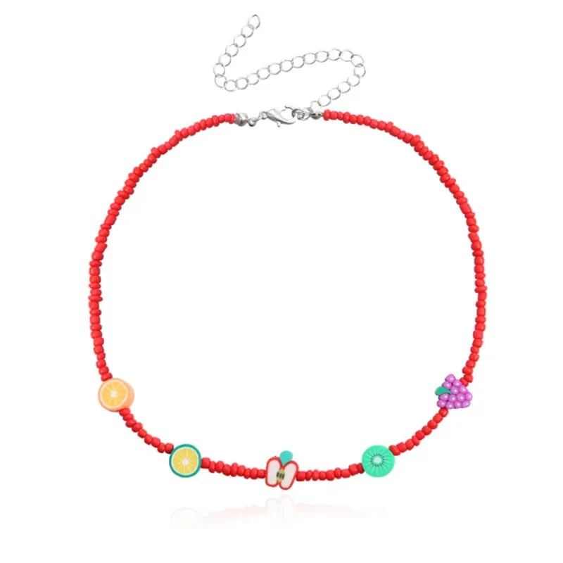 Fashion Colorful Beads Fruit Necklaces for Women