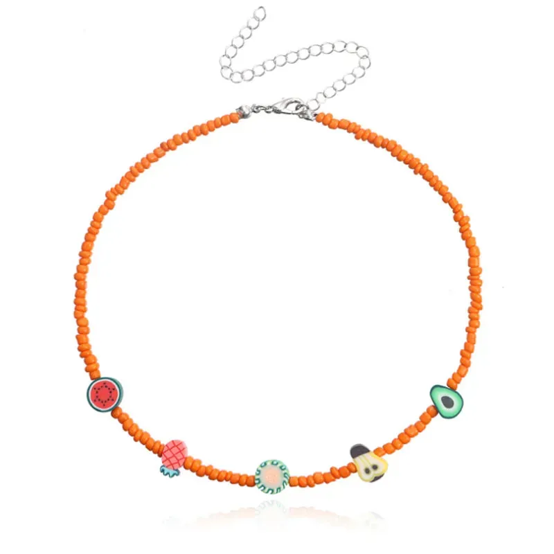 Fashion Colorful Beads Fruit Necklaces for Women