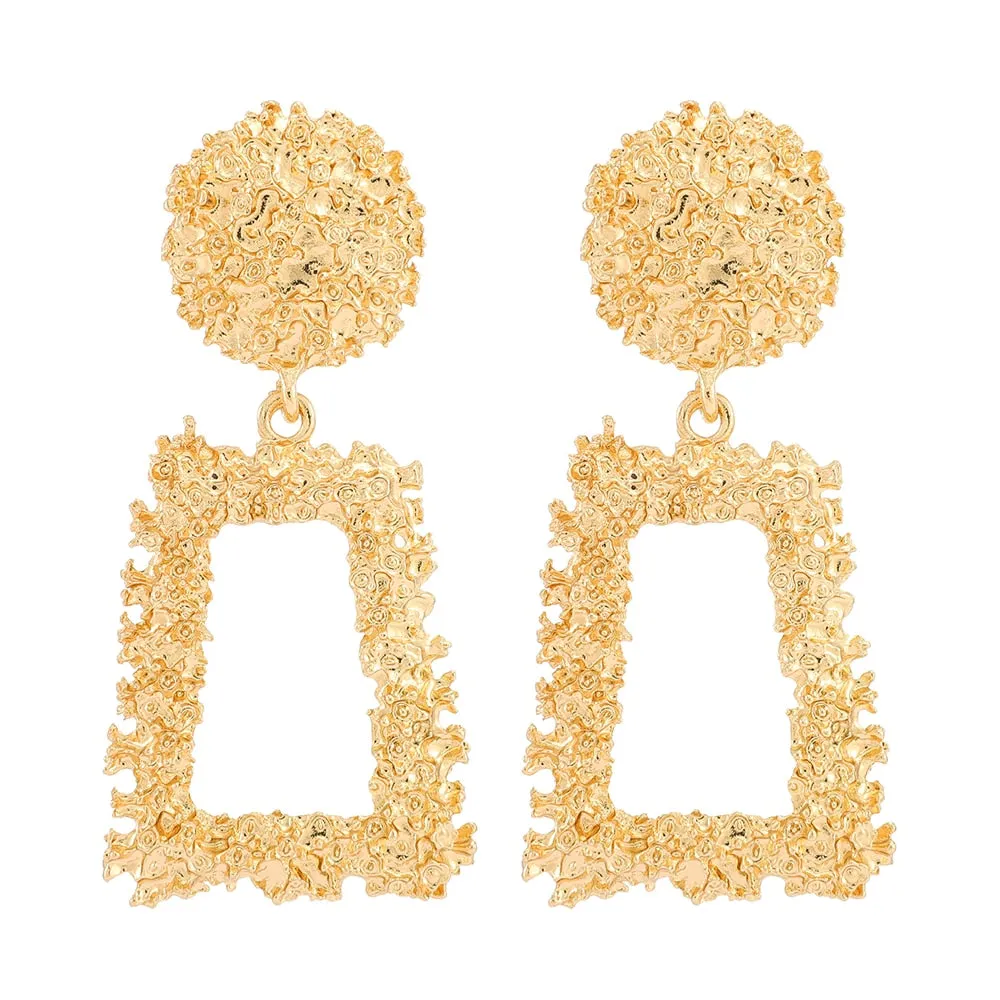 Fashion Metal Pendant Jewelry Luxury Geometric Dangle Earrings For Women
