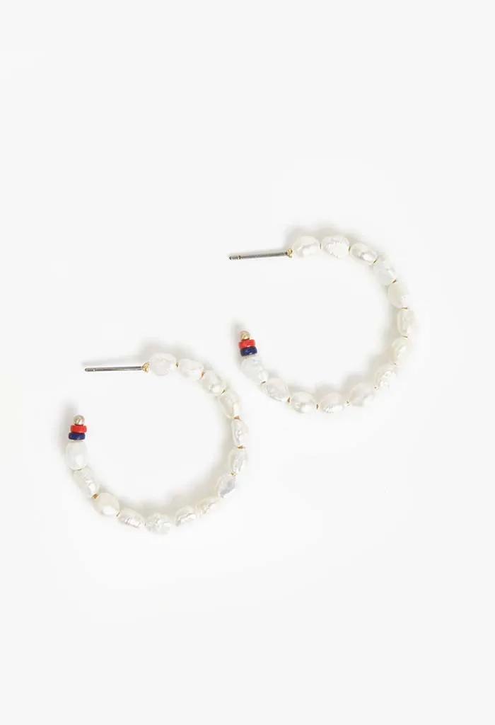 Freshwater Pearl Hoop Earrings