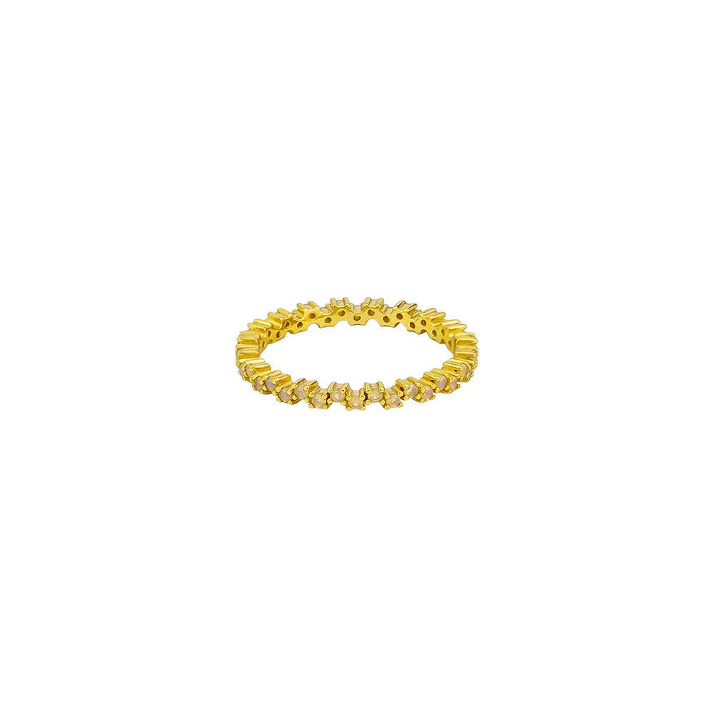 Harriet Ring Sterling Silver - Gold/Opal