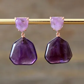 Healing Crystals Drop Stud Earrings