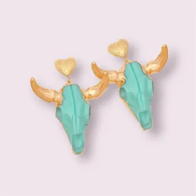 Heart Shape Cattle Earrings