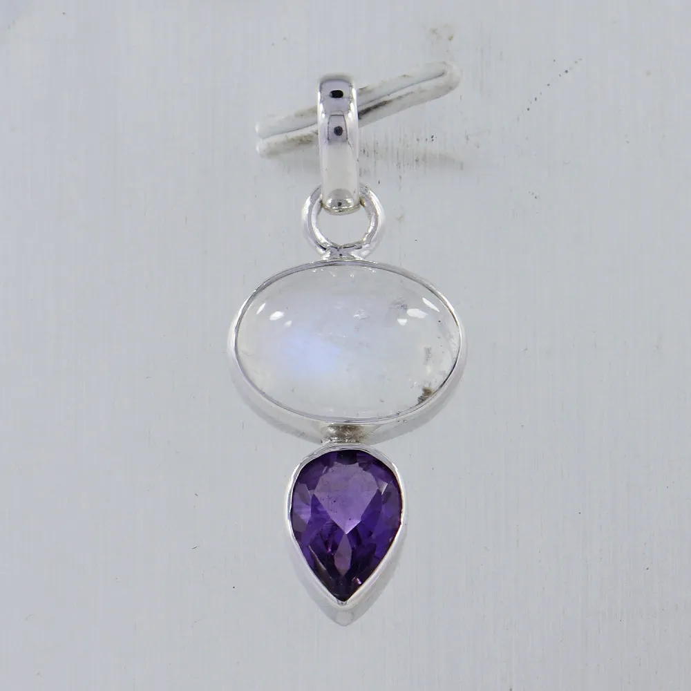 Hessonite & Garnet 925 Sterling Silver Pendant