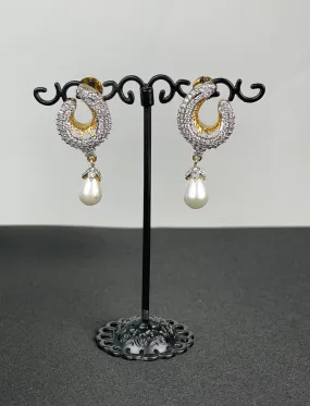Hoop Earrings with Cz stones 1 Gram 07