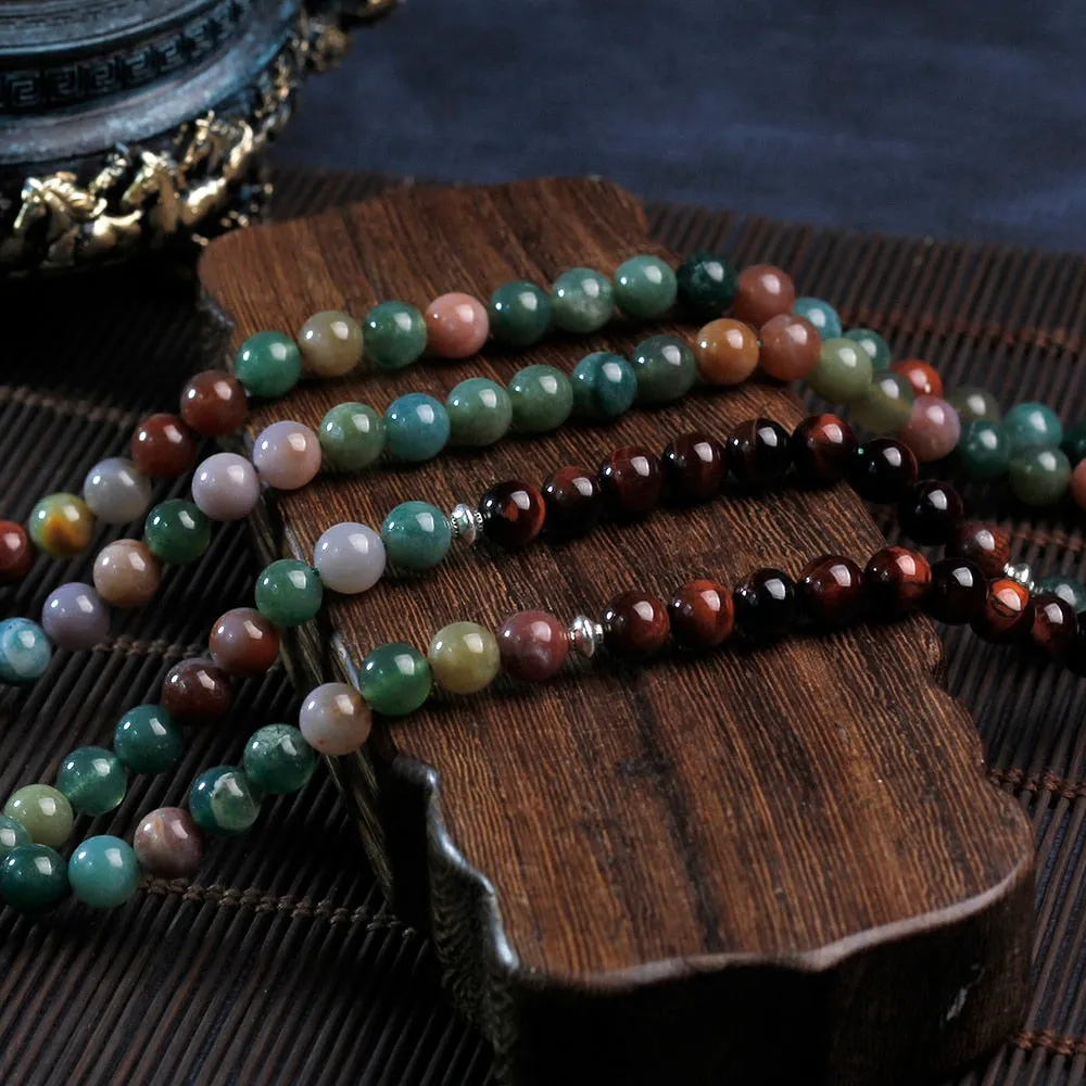 Japamala 108 necklace,tassel,Beaded Necklace,female and male necklace for healing