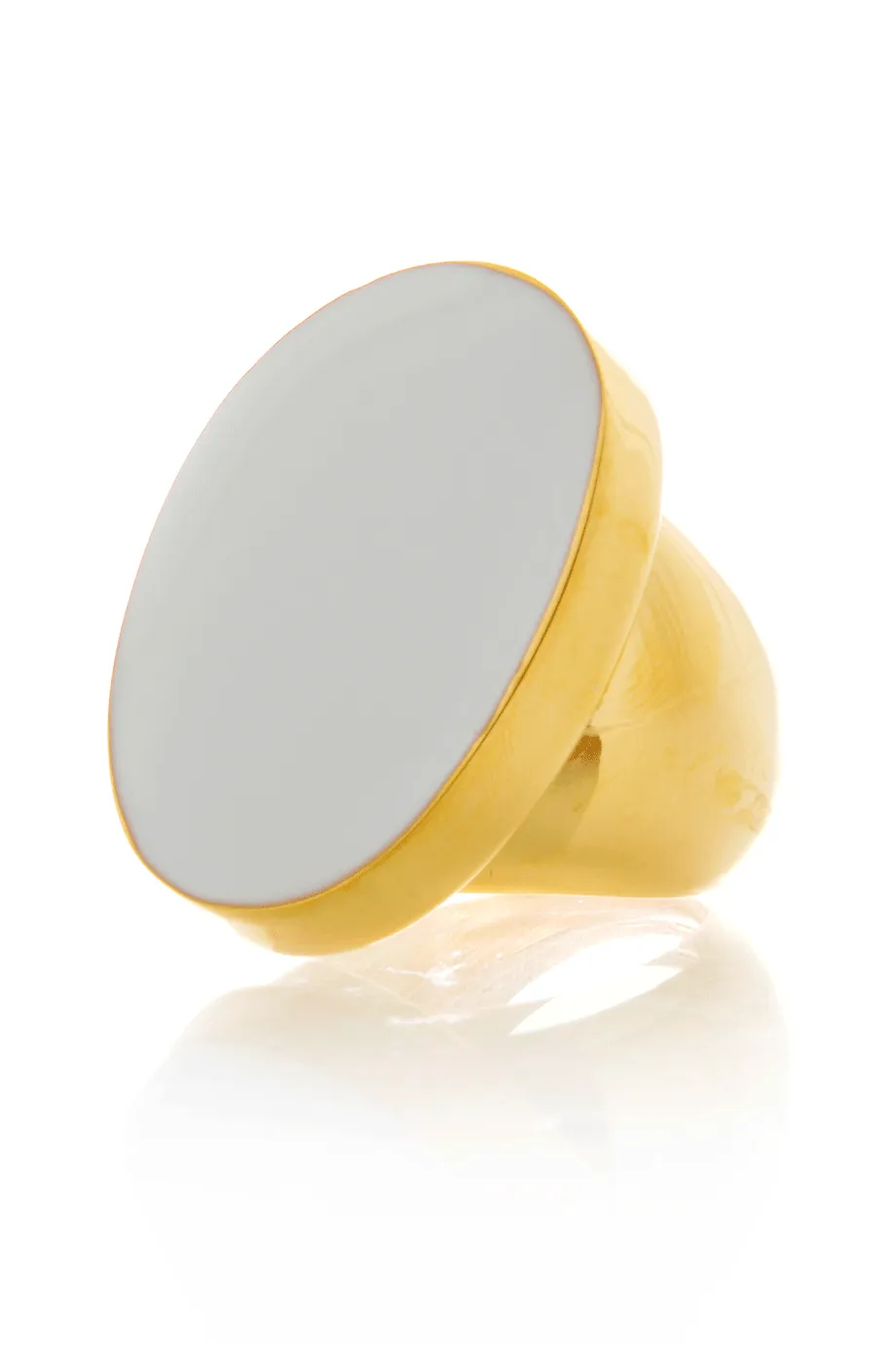KENNETH JAY LANE KLARA White Enamel Ring
