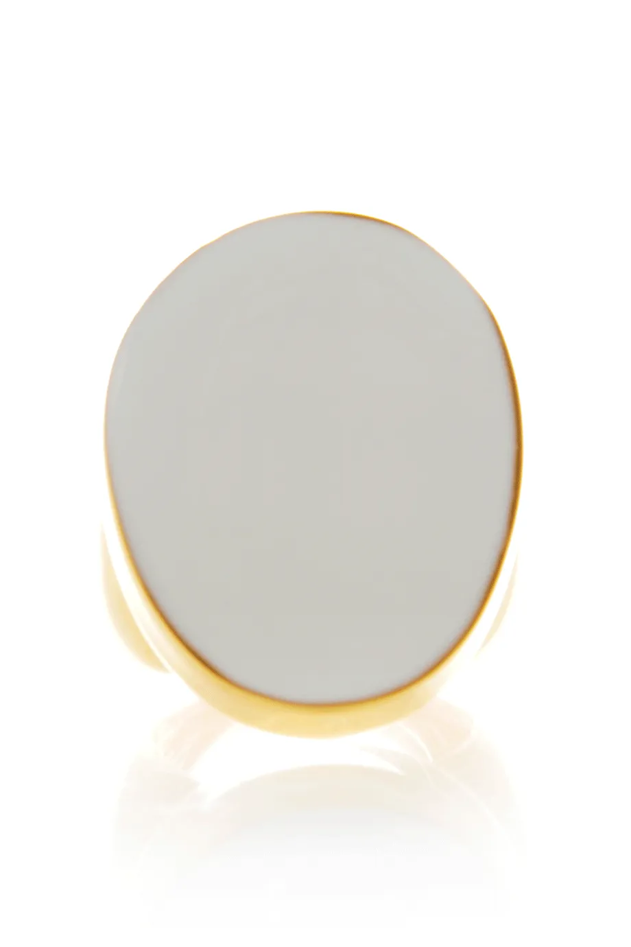 KENNETH JAY LANE KLARA White Enamel Ring