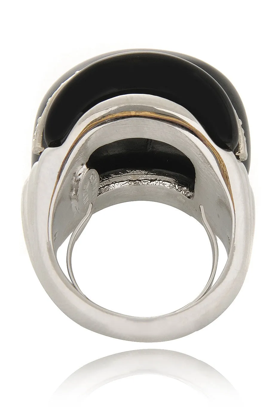KENNETH JAY LANE MASELINA Black Crystal Ring