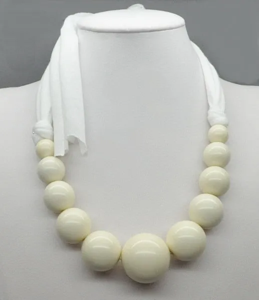 Large Glazed Candied Acrylic Beaded Necklaces