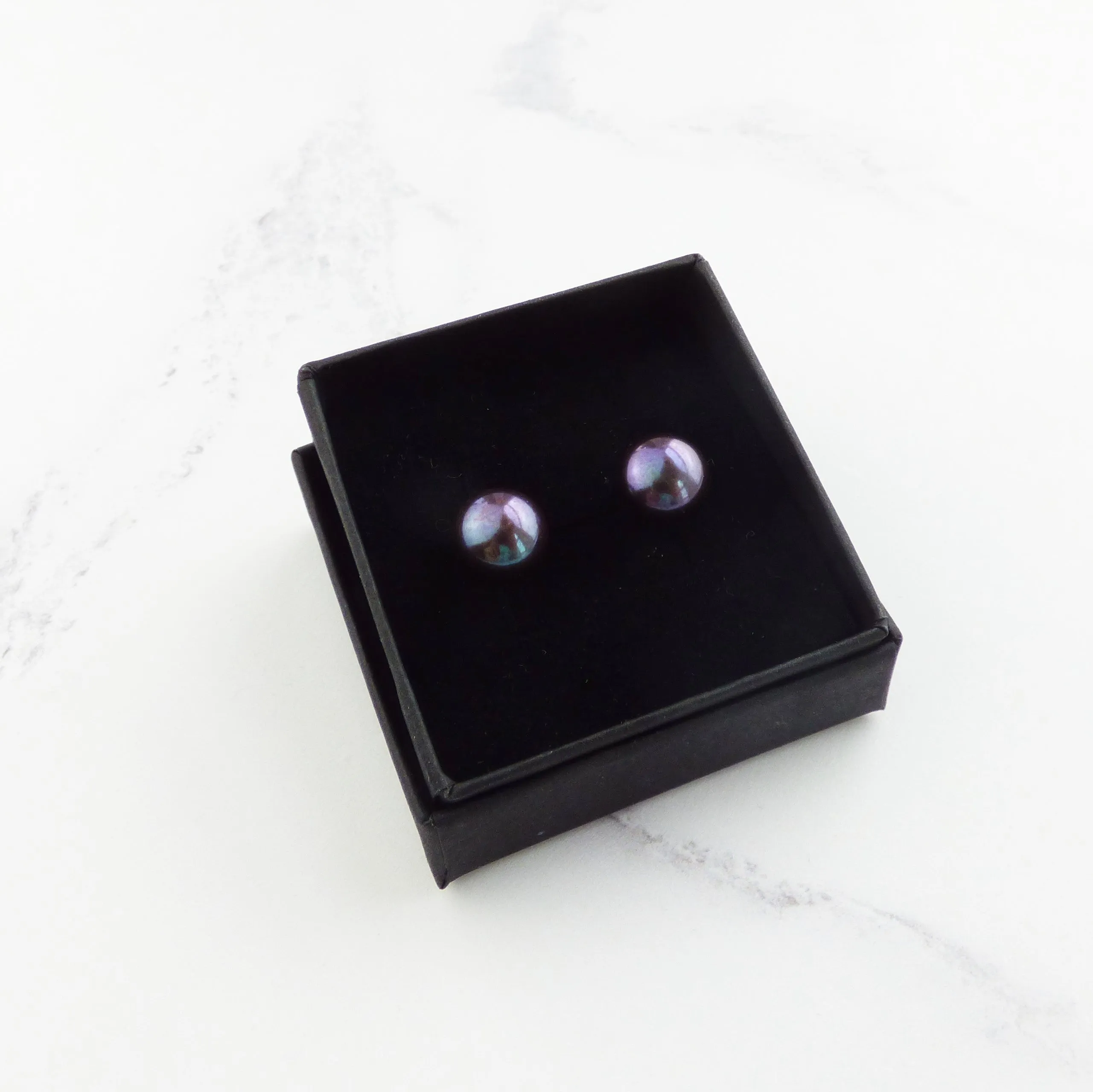 Large Peacock Pearl Stud Earrings