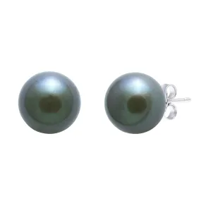 Large Peacock Pearl Stud Earrings
