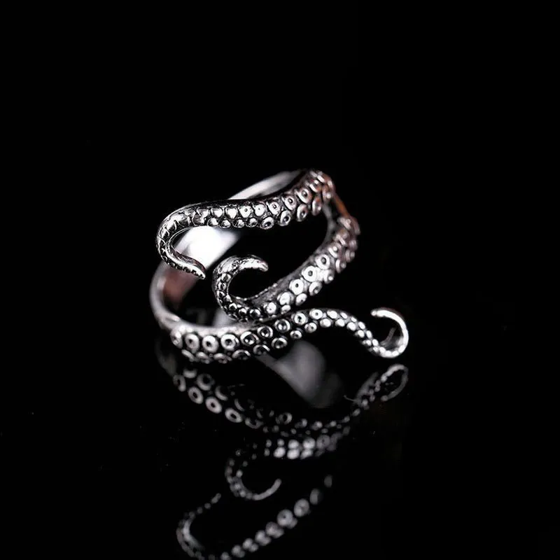 Luxury Octopus Ring Titanium Steel For Women Anniverssary Jewelry