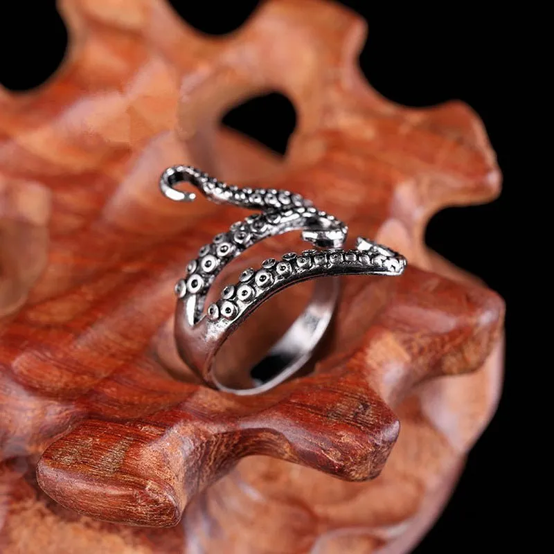 Luxury Octopus Ring Titanium Steel For Women Anniverssary Jewelry
