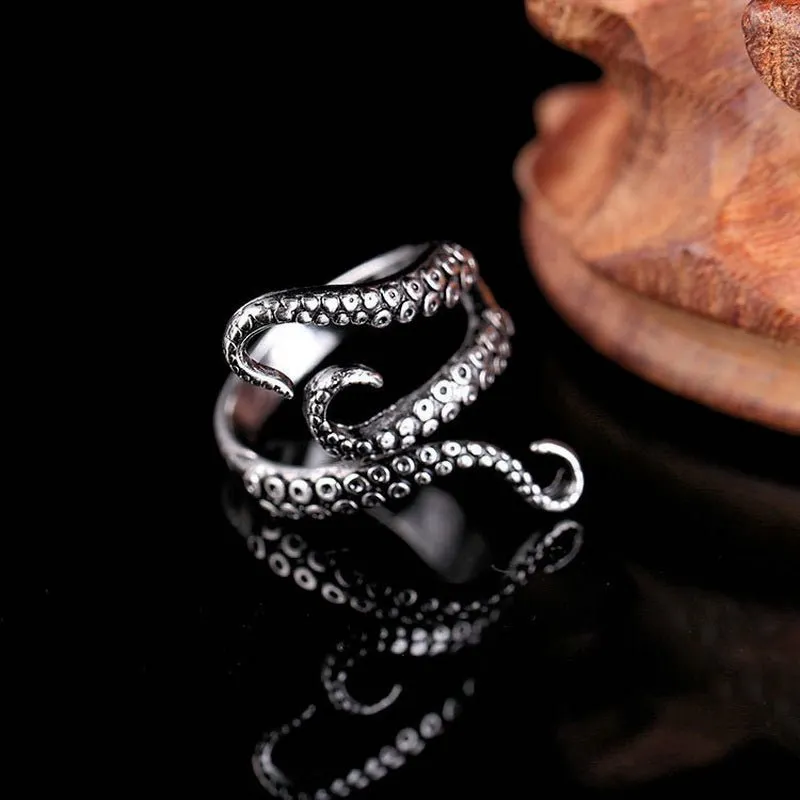 Luxury Octopus Ring Titanium Steel For Women Anniverssary Jewelry