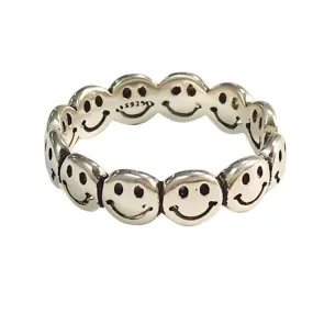 Luxury Retro Silver Ring Women Girls Anniverssary Jewelry Gift