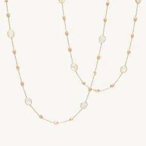 Marco Bicego Siviglia 18k Gold Necklace with Mother of Pearl Long