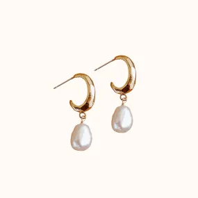 Mila Pearl Hoop Earrings - Gift