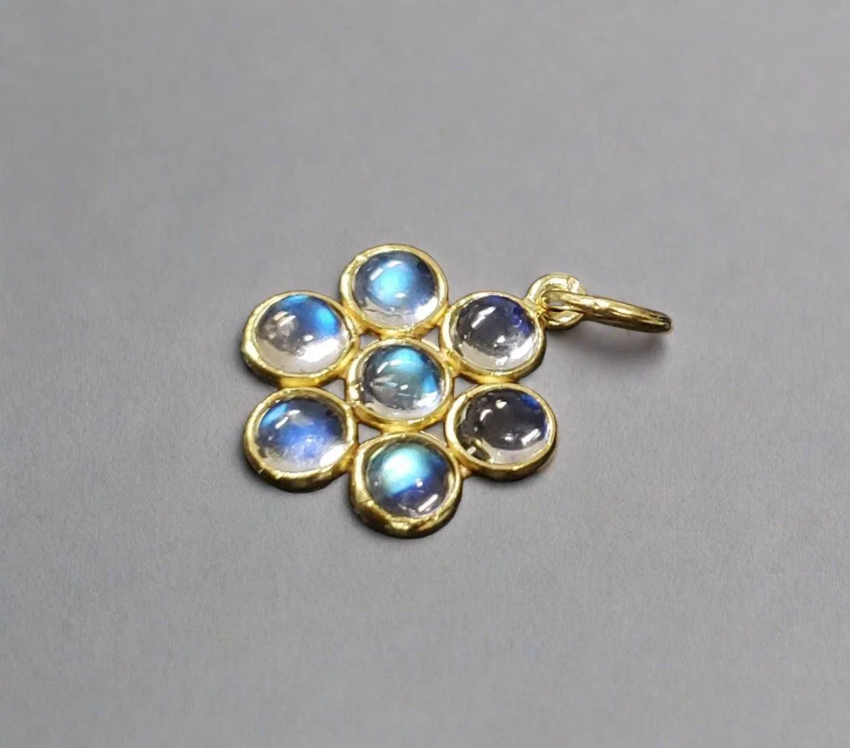Minimalist 14k Gold Flower Pendant
