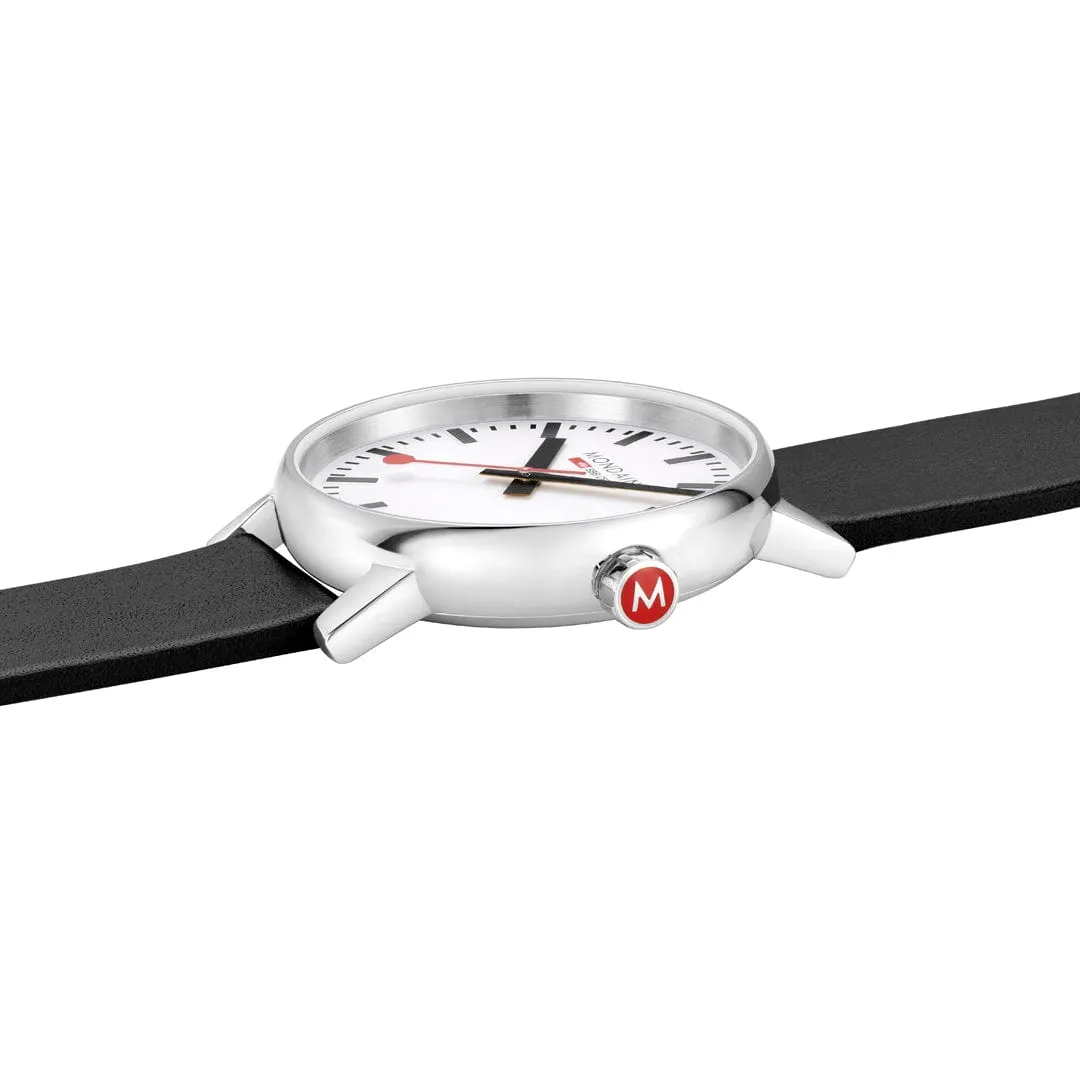 MONDAINE , 40mm, black vegan leather watch, MSE.40110.LBV EVO2 GENTS