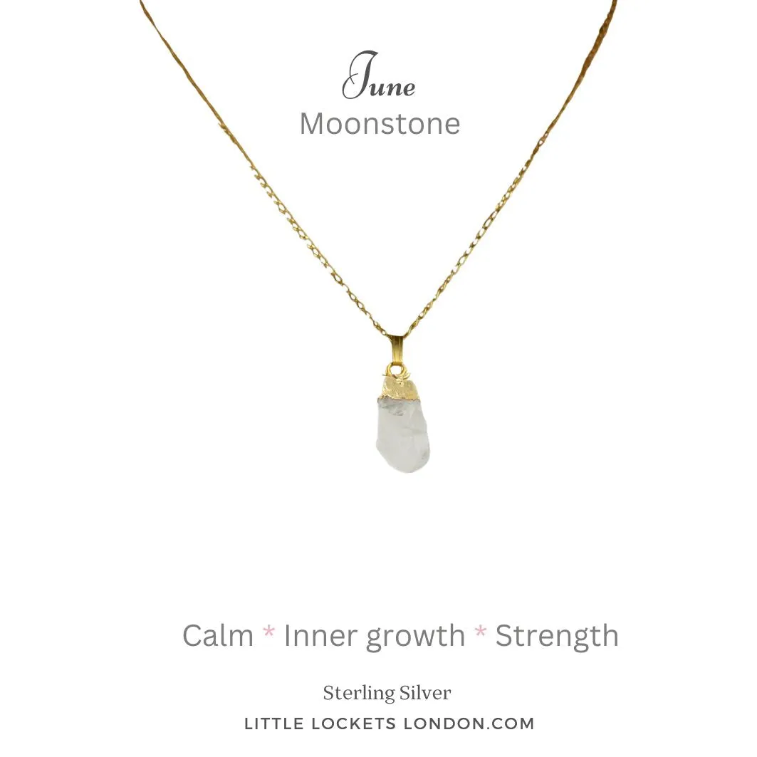 Moonstone Raw Crystal Pendant