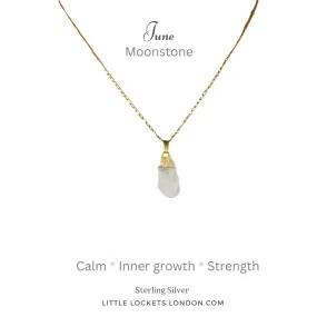 Moonstone Raw Crystal Pendant