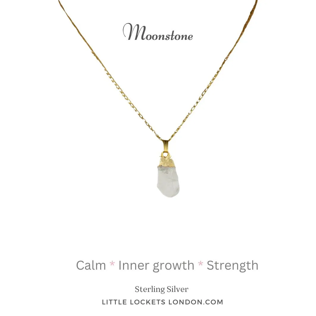 Moonstone Raw Crystal Pendant