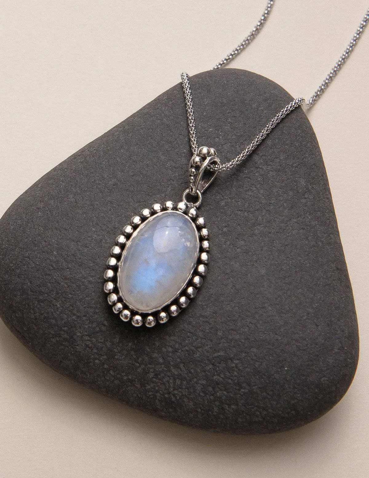 Moonstone Vintage Silver Pendant