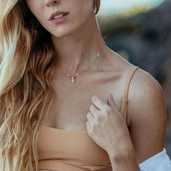 Moonstone Wand Necklace :: see more colors