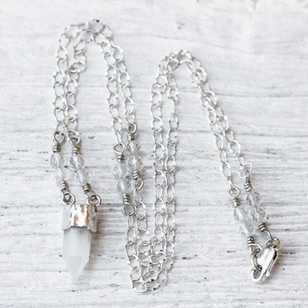 Moonstone Wand Necklace :: see more colors