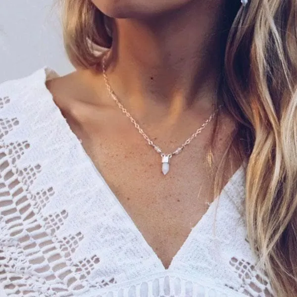 Moonstone Wand Necklace :: see more colors