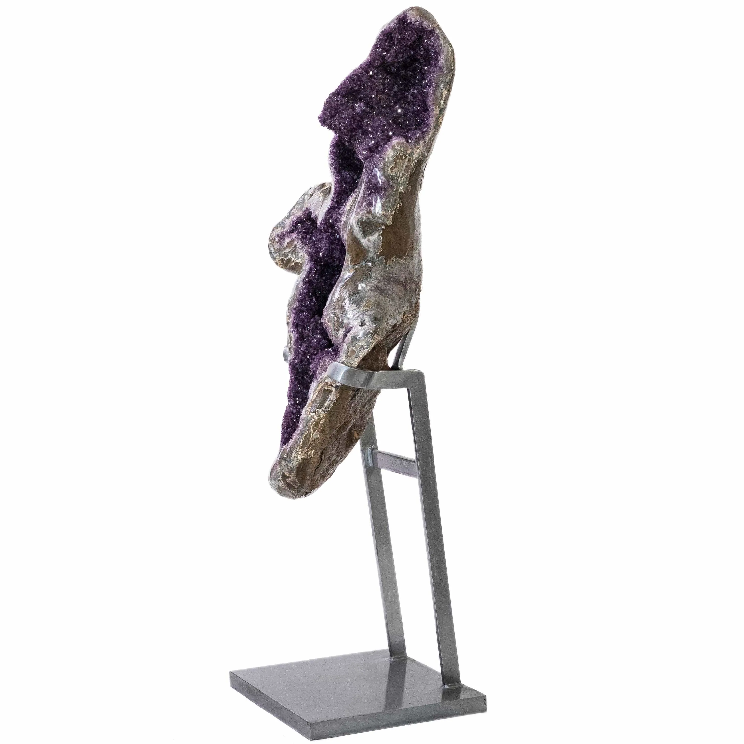Natural Uruguayan Amethyst Geode on Custom Stand - 58 in / 220 lbs