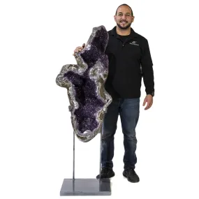 Natural Uruguayan Amethyst Geode on Custom Stand - 58 in / 220 lbs