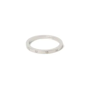 Numerical 2mm Rings in Silver