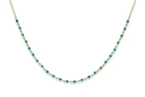 Panacea Turquoise Gold Gemstone Necklace