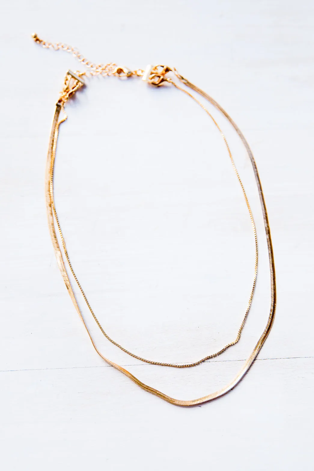 Parker Layered Chain Necklace In Gold