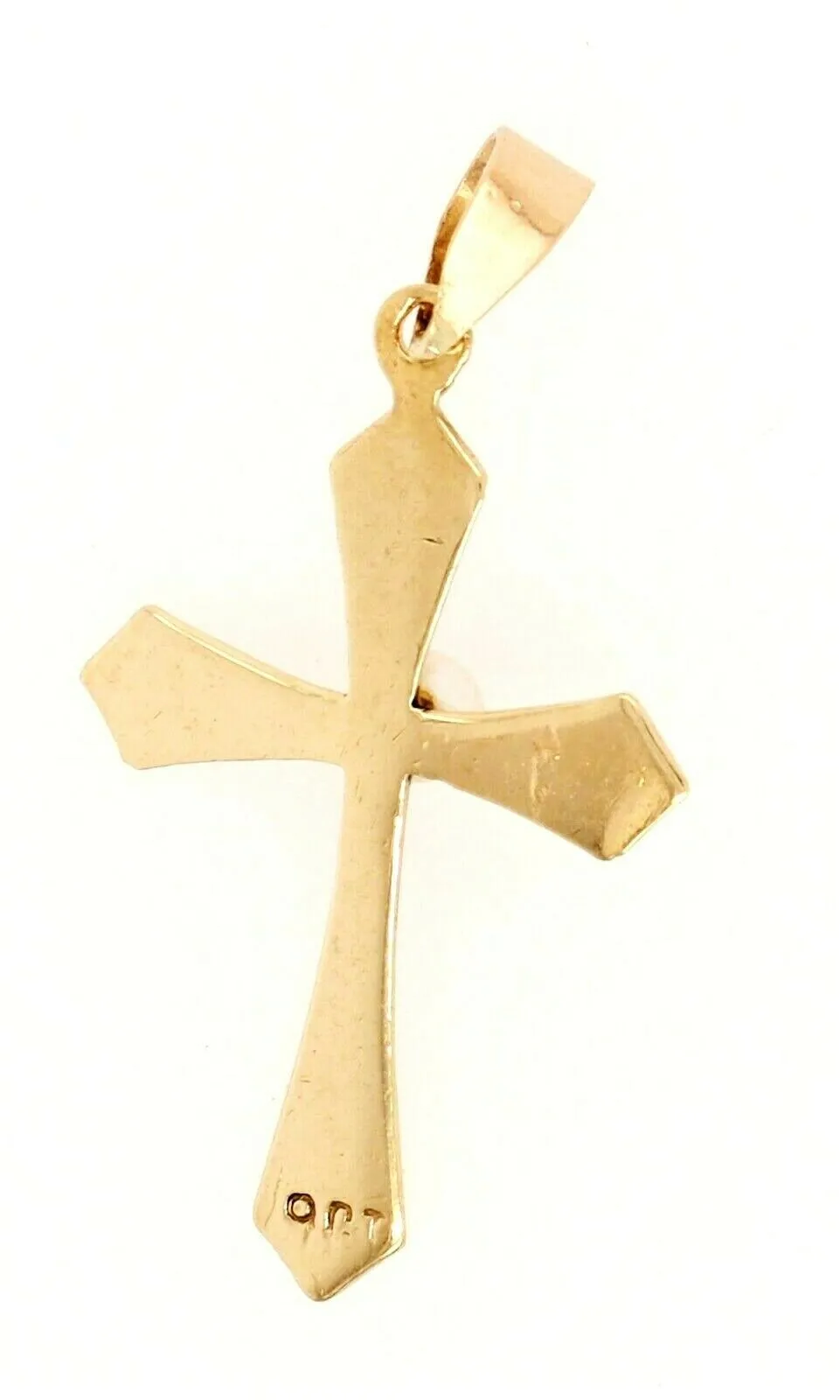 Pearl & 9ct Yellow Gold Cross Pendant Fine Religious Jewellery