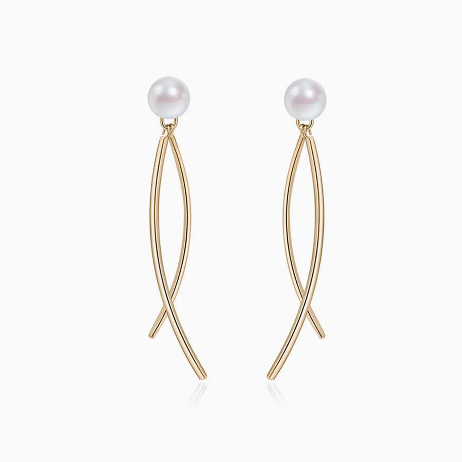 Pearl Tassel Dangle Earrings