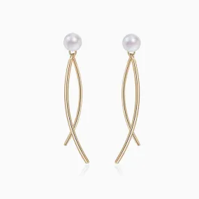 Pearl Tassel Dangle Earrings