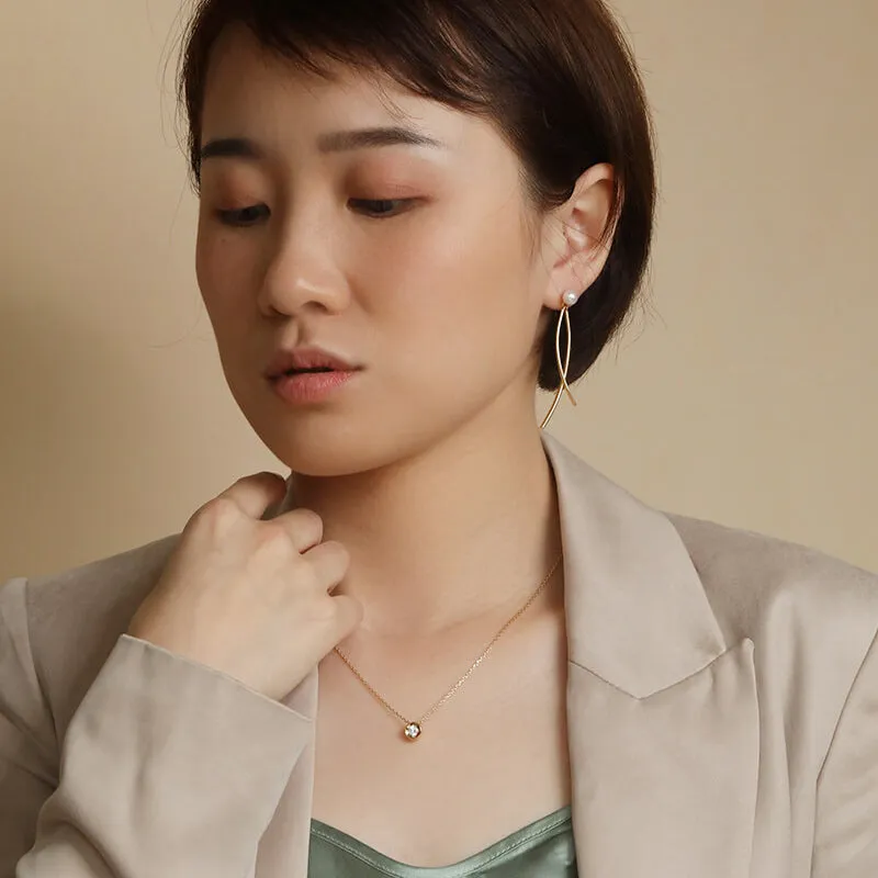 Pearl Tassel Dangle Earrings