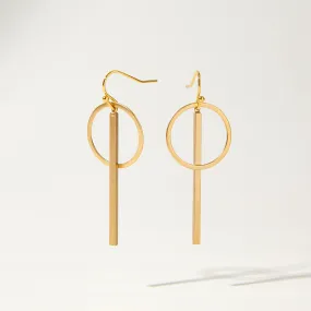 "L'Or" Gold Bar Earrings Dangle