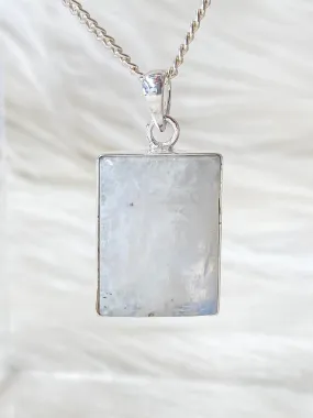 Rainbow Moonstone Square Pendant MP14