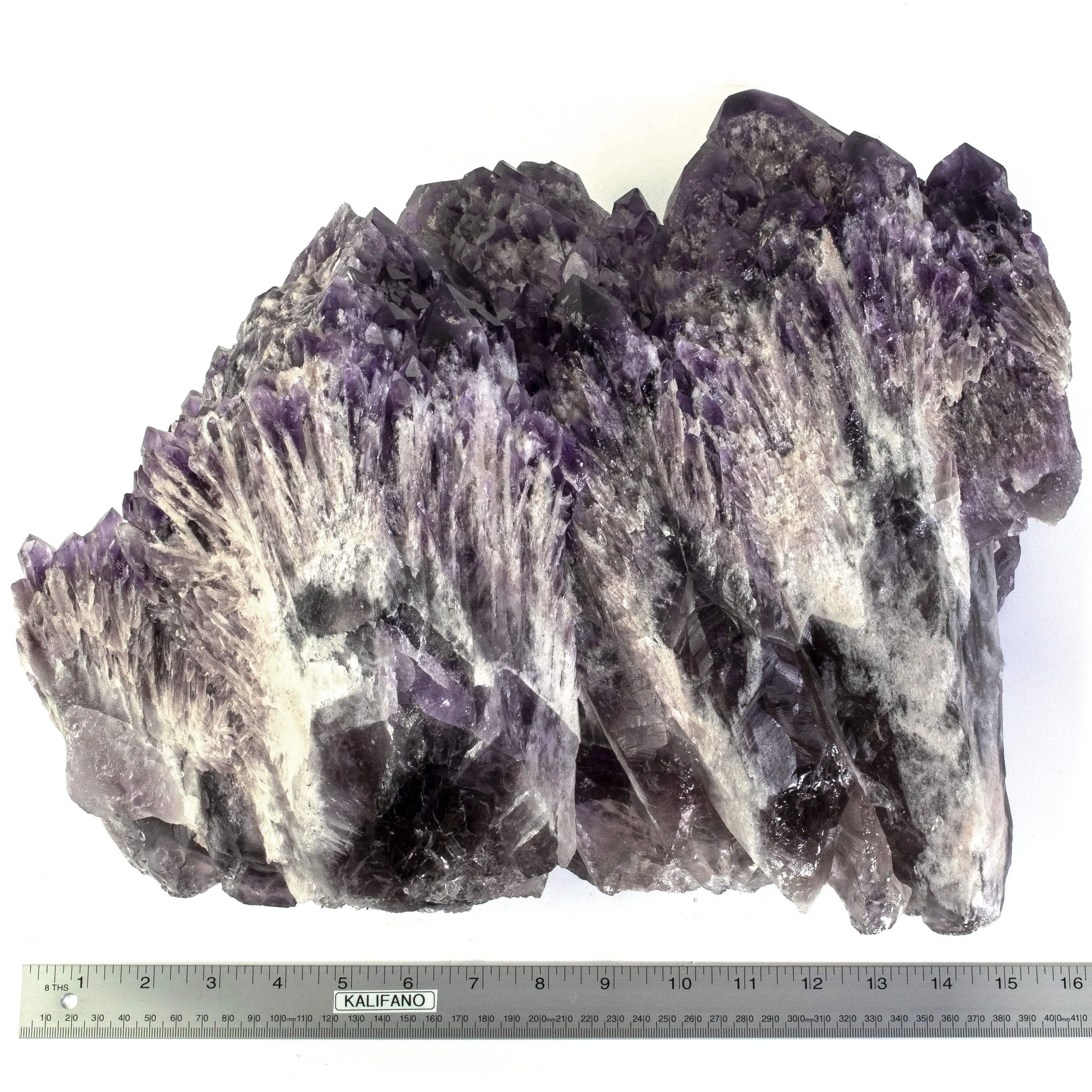 Rare Natural Elestial Amethyst Cluster Point from Brazil - 54.2 lbs