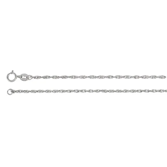 Rope Chain in White Gold