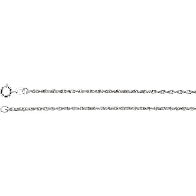 Rope Chain in White Gold