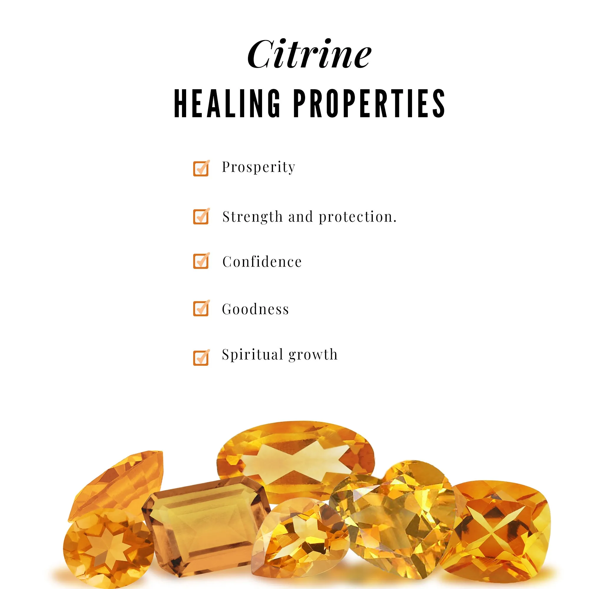 Round Citrine and Moissanite Accent Heart Drop Earring